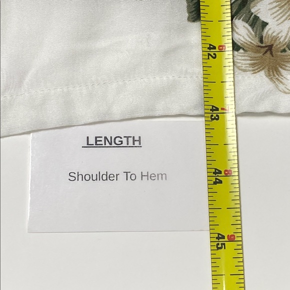 Sunny Island Hawaii White Tropical Floral Maxi Dress Size Medium Boho Tropical - Picture 6 of 10